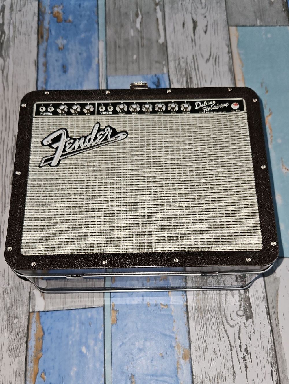 Fender Black and Silver Portable Amp-Style Lunchbox